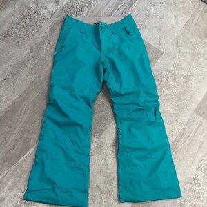 North Face Insulated Teal Snow Pants